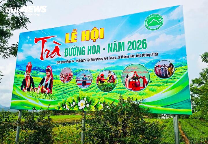 Công tác chuẩn bị cho Lễ hội Trà Đường Hoa 2026 đang dần hoàn thiện, sẵn sàng chào đón du khách đến trải nghiệm. (Ảnh: Đinh Hùng)