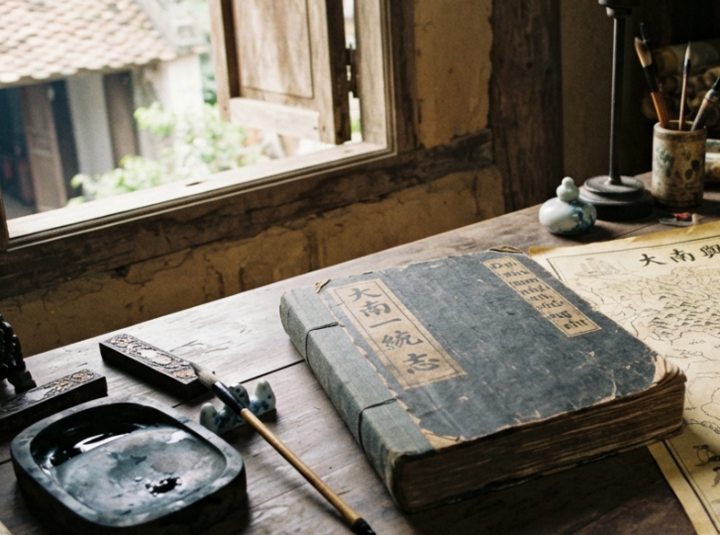 “Đại Nam nhất thống chí” là một bộ sách thuộc thể loại Địa chí - dạng bách khoa toàn thư về địa lý và văn hóa. (Ảnh minh họa: AI)