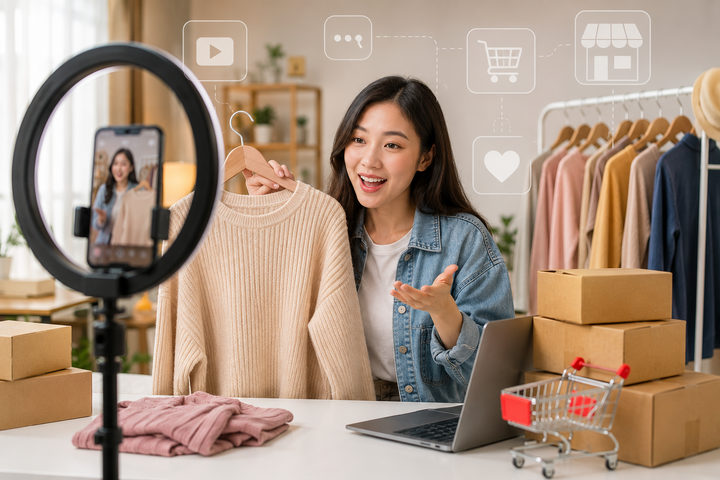 Người tiêu dùng ngày càng có xu hướng khám phá sản phẩm thông qua video ngắn và livestream trước khi đưa ra quyết định mua sắm. (Ảnh minh hoạ)