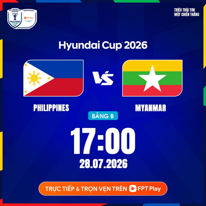 Link xem trực tiếp Philippines vs Myanmar 17h ngày 28/7, giải ASEAN Cup 2026 philippines vs myanmar 14382703 - Link xem trực tiếp Philippines vs Myanmar 17h ngày 28/7, giải ASEAN Cup 2026