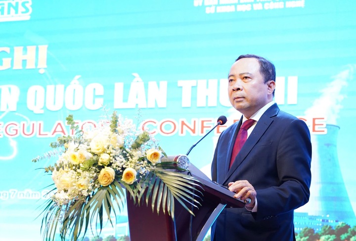 Bộ trưởng Bộ KH&CN Vũ Hải Quân phát biểu khai mạc hội nghị. (Ảnh: Bộ KH&CN)