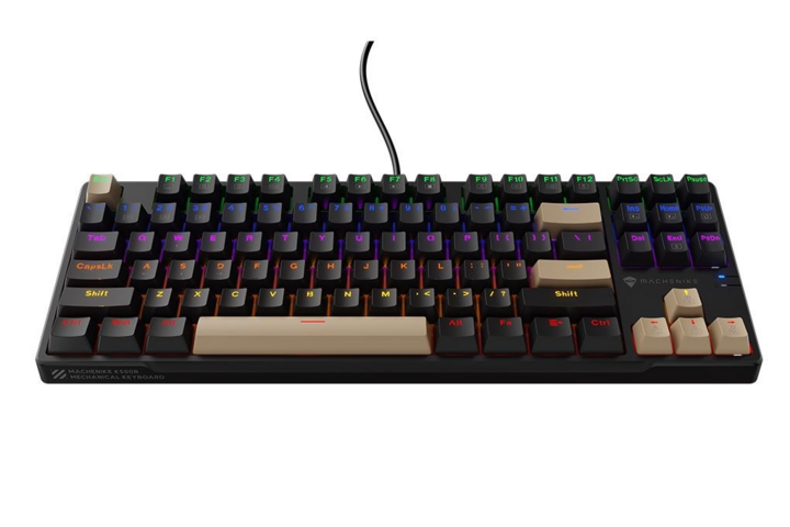 Machenike K500B-B87 là kiểu TKL quen thuộc, phù hợp với người muốn chuyển sang bàn phím gọn mà không phải học lại nhiều.