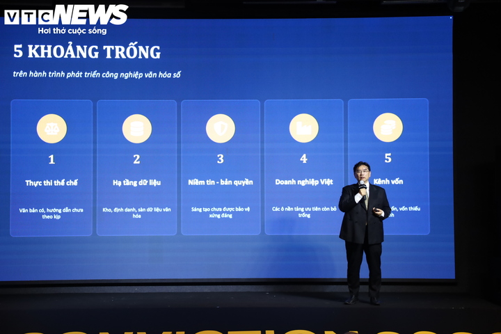 Luật sư Phan Vũ Tuấn, Phó Chủ tịch Hội Sở hữu trí tuệ TP.HCM, phát biểu tại sự kiện. (Ảnh: Ngọc Duy)
