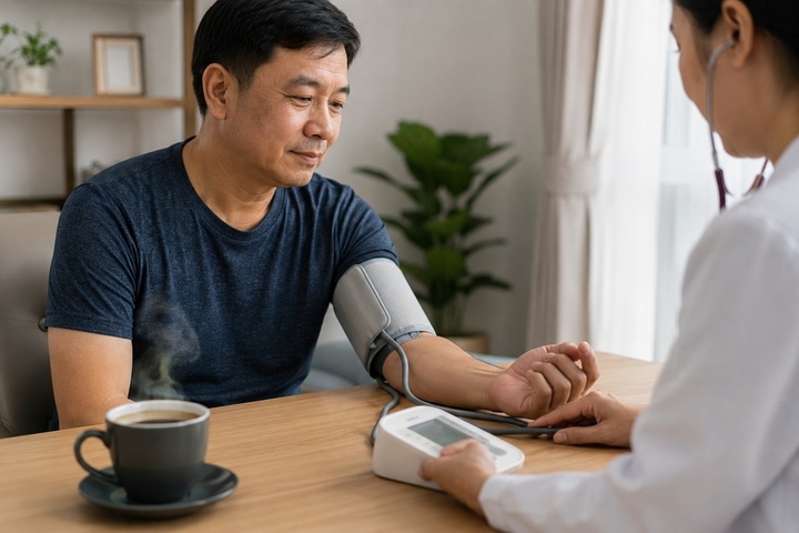 Người tăng huyết áp vẫn có thể uống 1-2 ly cà phê mỗi ngày nếu bệnh được kiểm soát tốt. (Ảnh minh hoạ)