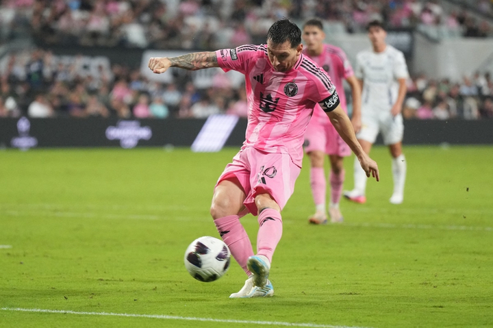 Messi lần đầu tiên ra sân sau khi kết thúc World Cup 2026 ở lượt trận đầu tiên vòng bảng Leagues Cup. (Ảnh: Reuters)