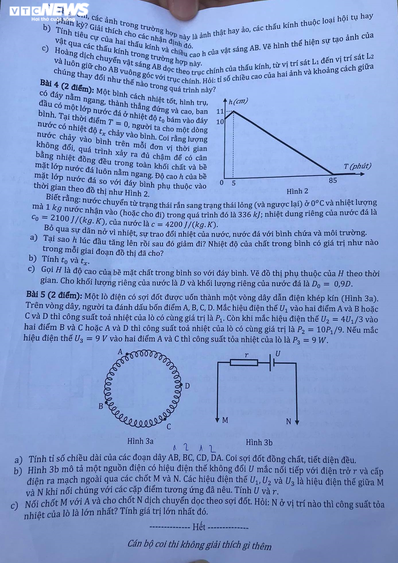 Đề Lý lớp 10 chuyên Khoa học tự nhiên: Câu hỏi dài khiến thí sinh choáng ngợp - 2