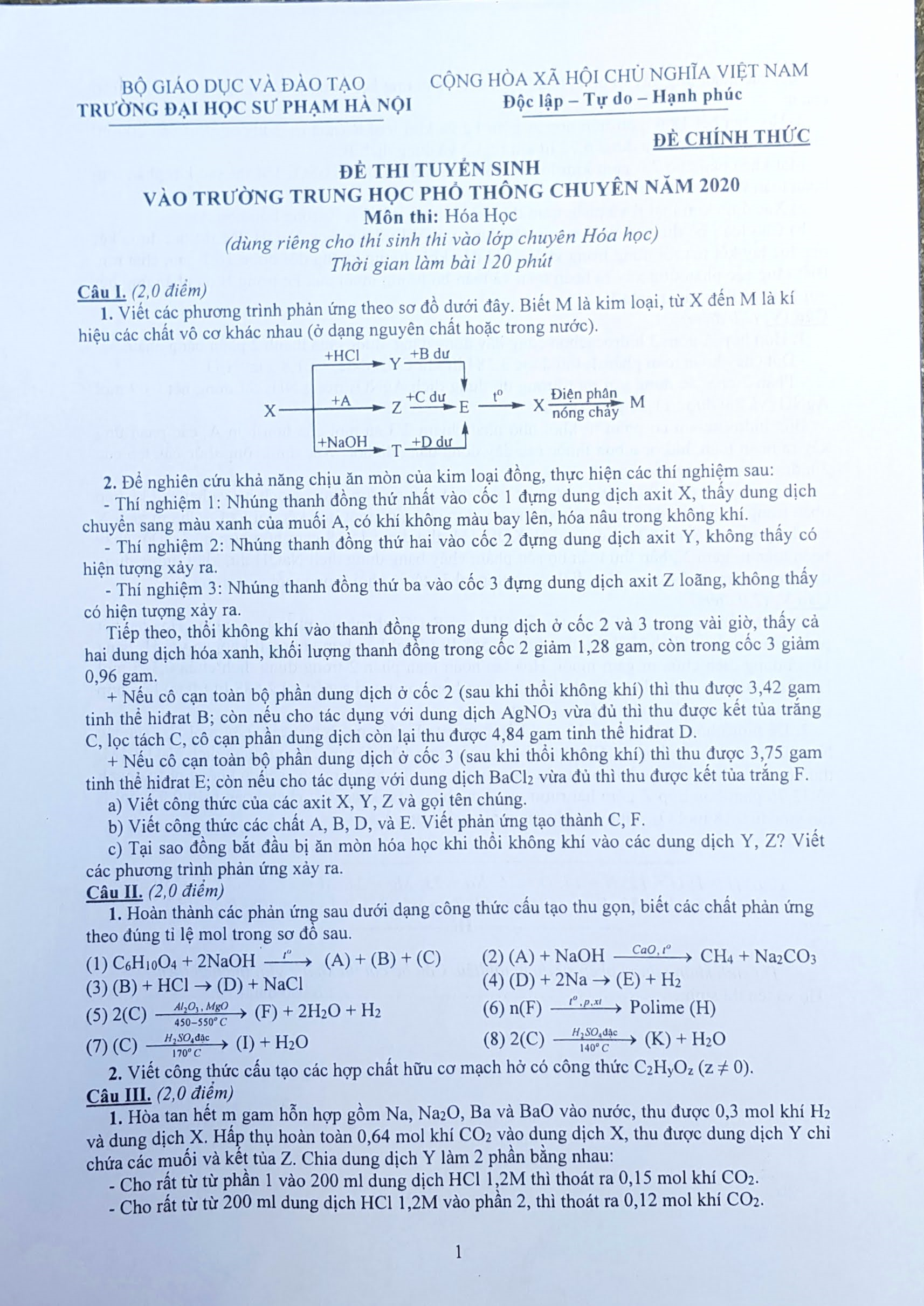 Thi Hoá trường chuyên Sư phạm: Đề dài, thí sinh mệt mỏi rời phòng thi - 1