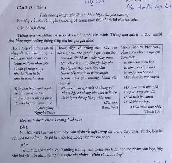 Thi Văn vào lớp 10 TP.HCM: Đề thi độc đáo, tính thời sự cao - 2