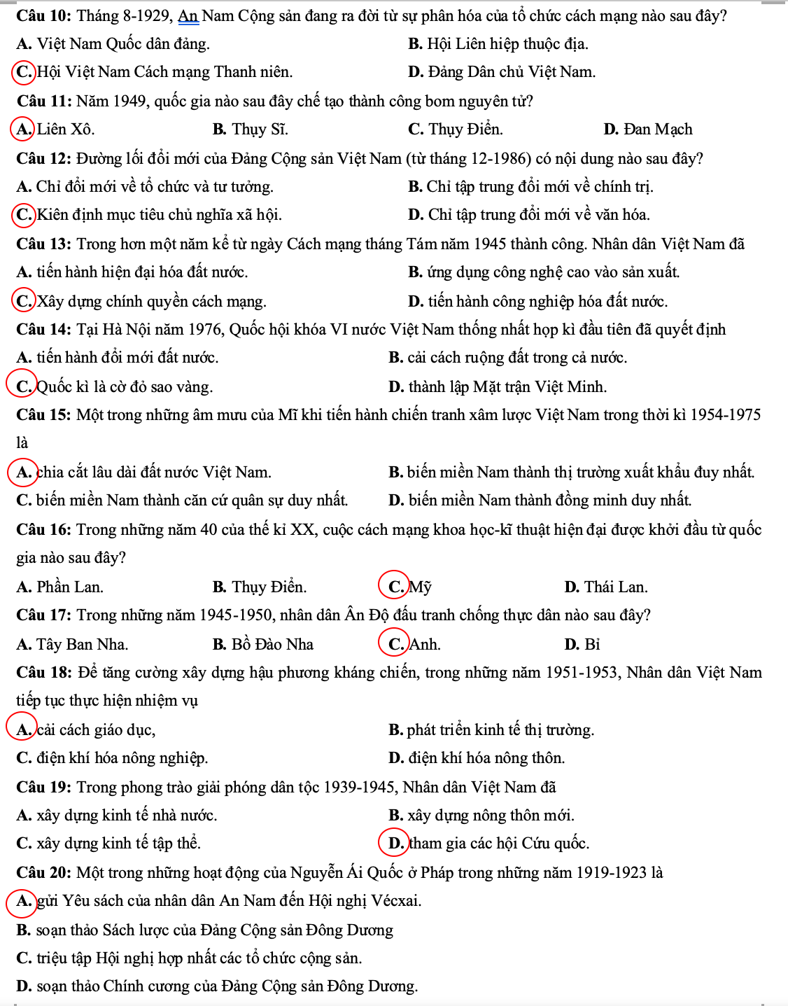 Đề tổ hợp Khoa học xã hội kỳ thi tốt nghiệp THPT 2020 - 2