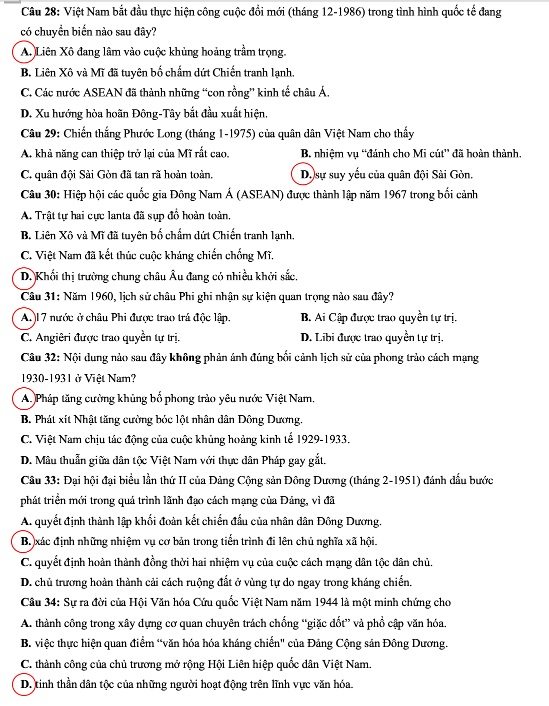 Đề tổ hợp Khoa học xã hội kỳ thi tốt nghiệp THPT 2020 - 4