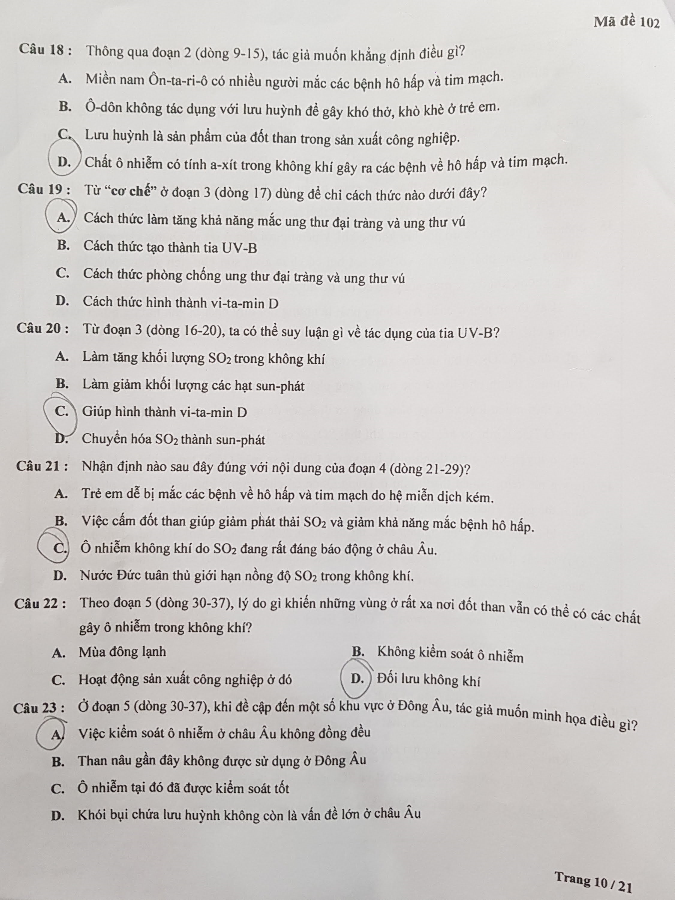 Đề kiểm tra tư duy vào ĐH Bách khoa Hà Nội dài 21 trang - 9