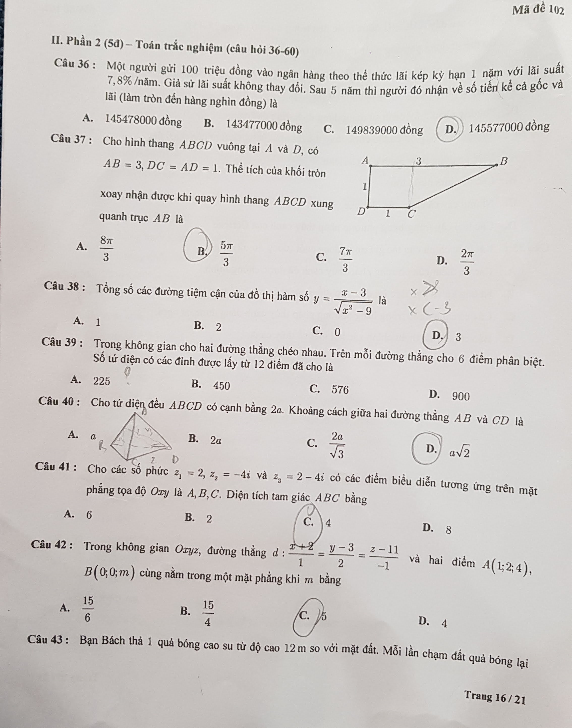Đề kiểm tra tư duy vào ĐH Bách khoa Hà Nội dài 21 trang - 14