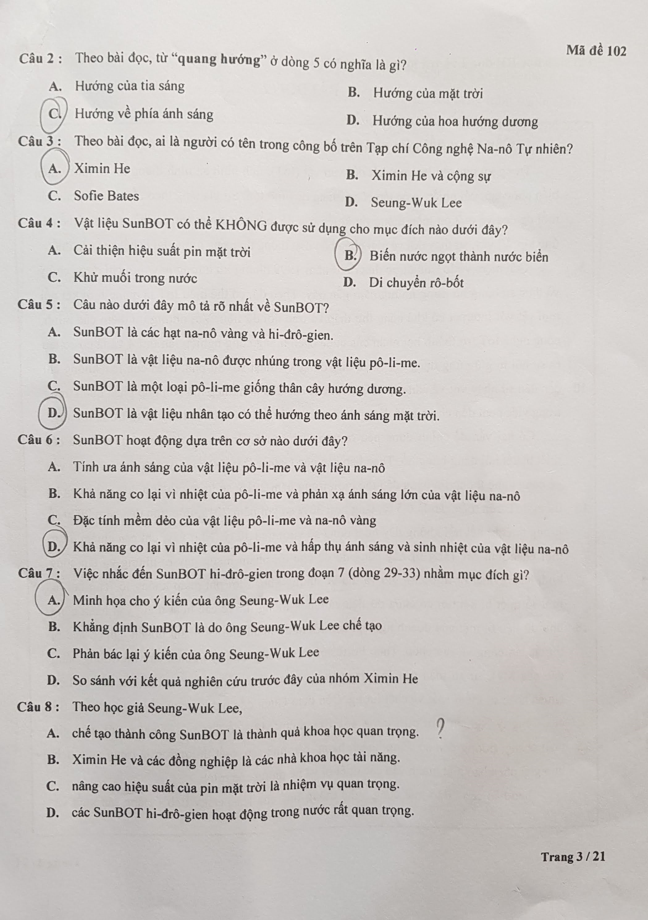 Đề kiểm tra tư duy vào ĐH Bách khoa Hà Nội dài 21 trang - 3