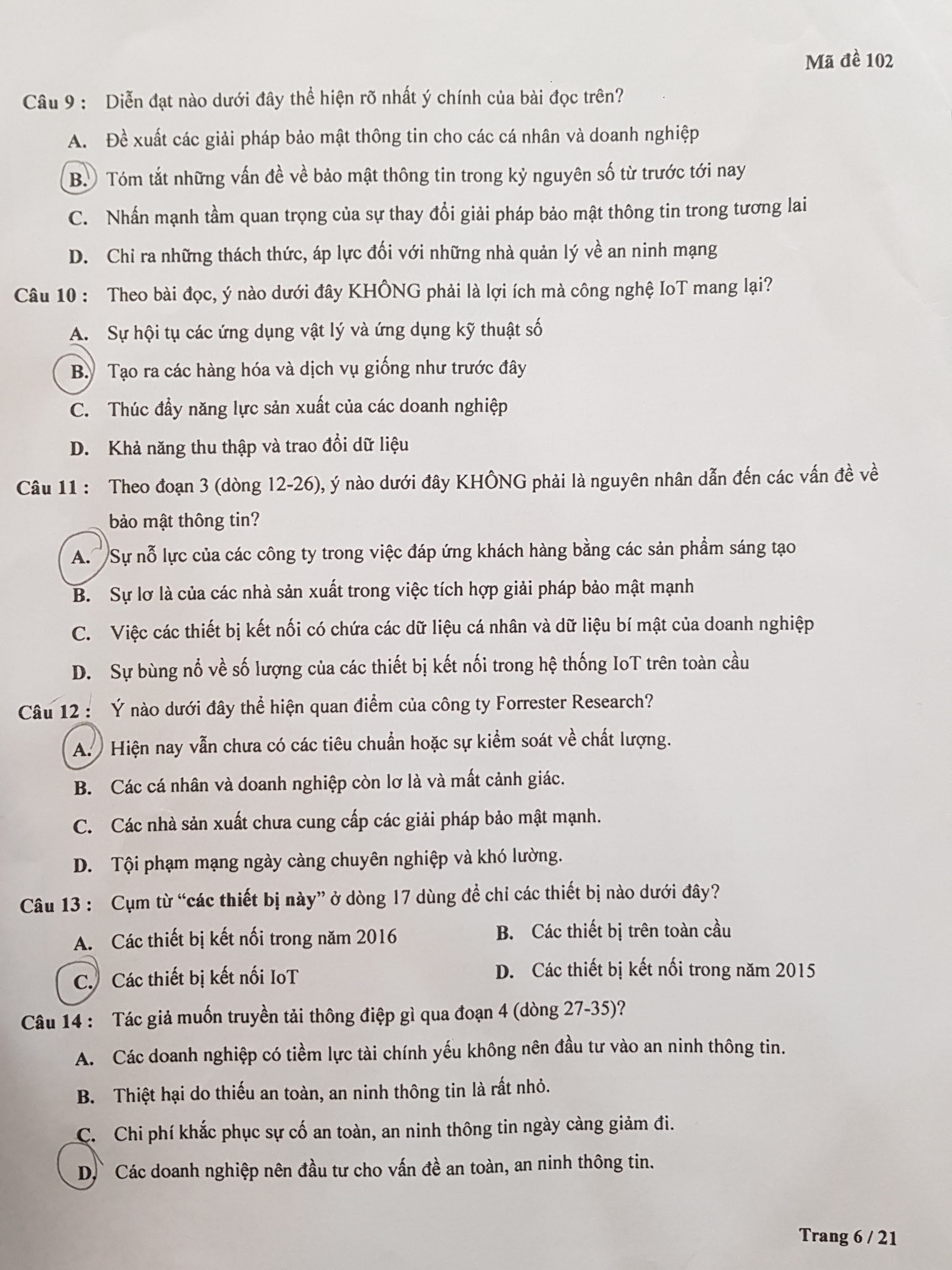 Đề kiểm tra tư duy vào ĐH Bách khoa Hà Nội dài 21 trang - 5