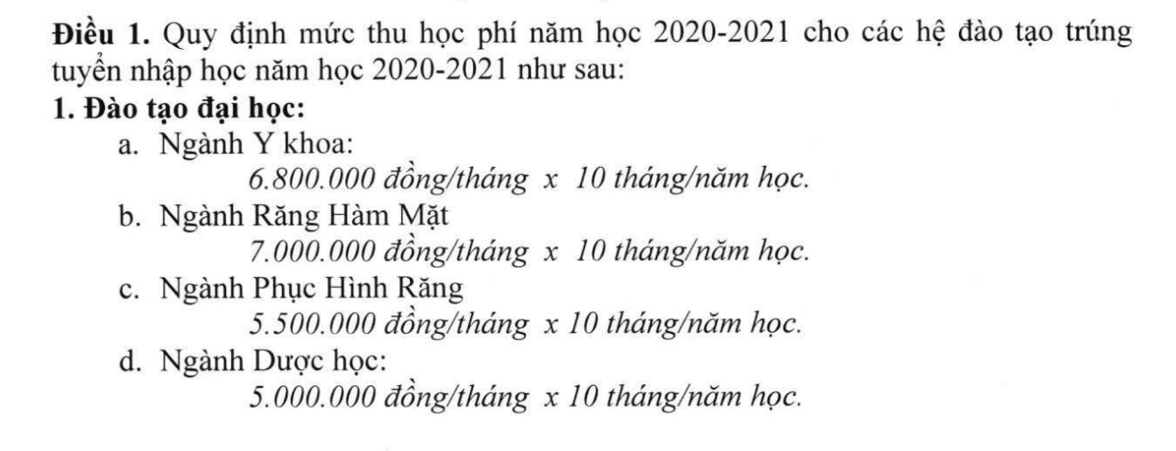 Sau nhiều tranh cãi, Đại học Y Dược TP.HCM chốt tăng học phí gấp 4 lần - 1
