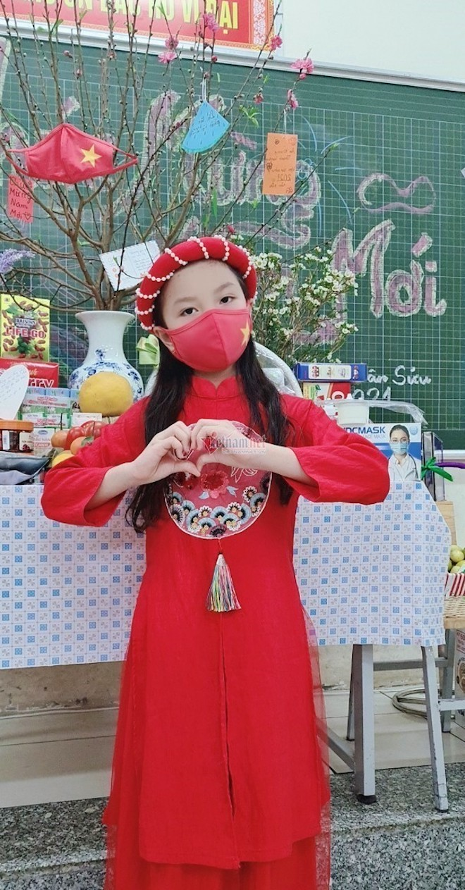 Học sinh tiểu học Hà Nội cùng nhau đón Tết sớm trong khu cách ly - 6