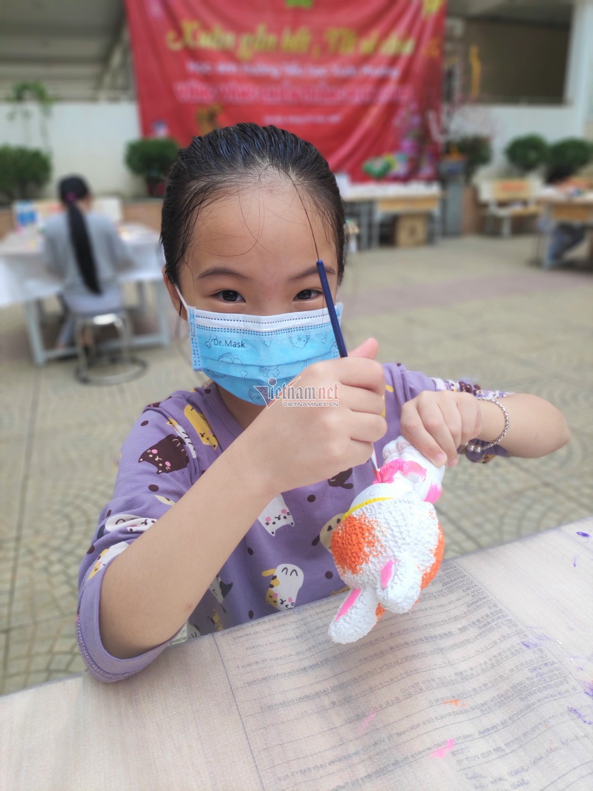 Học sinh tiểu học Hà Nội cùng nhau đón Tết sớm trong khu cách ly - 2
