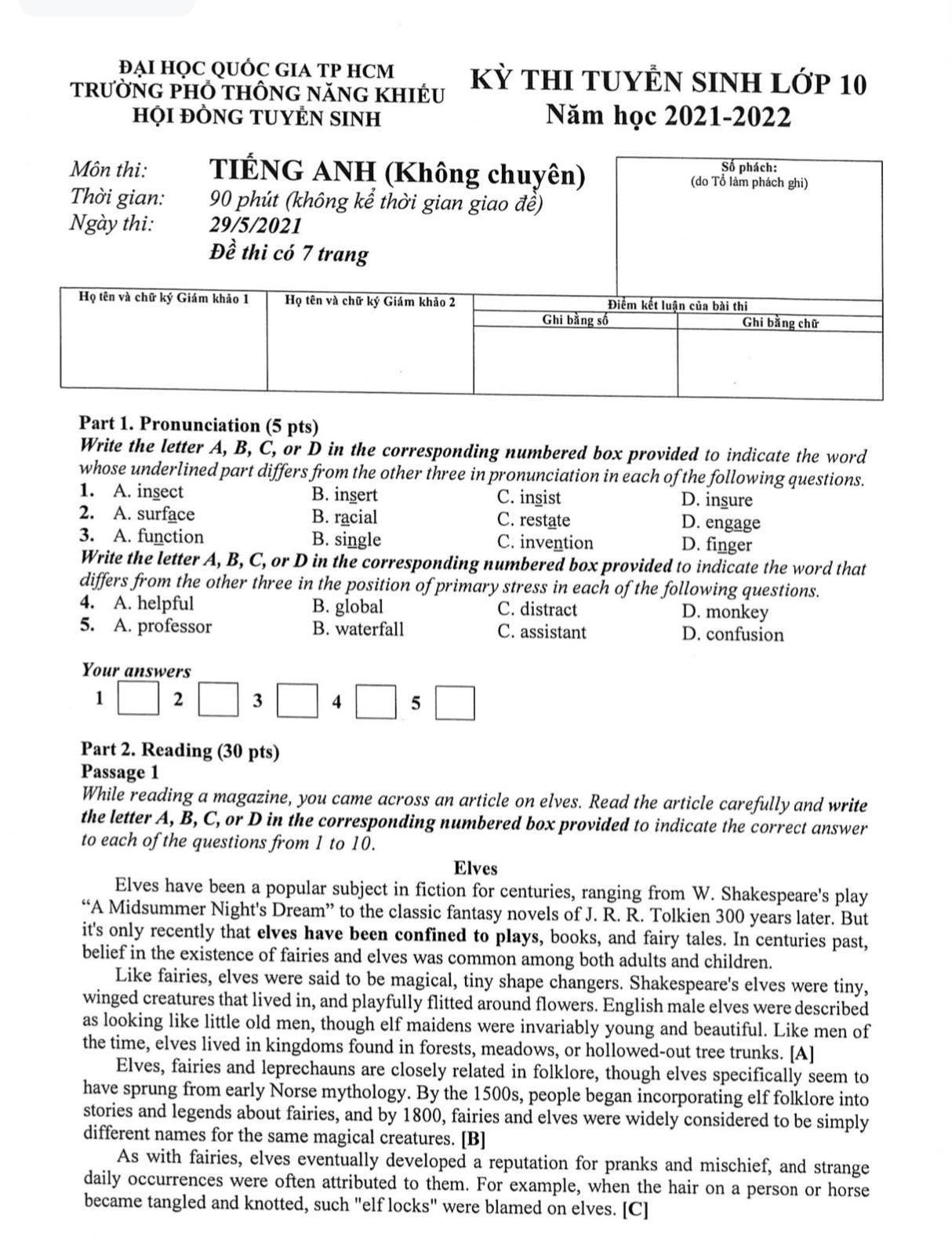 Đề thi vào trường Phổ thông năng khiếu TP.HCM năm 2021 có gì đặc biệt? - 4