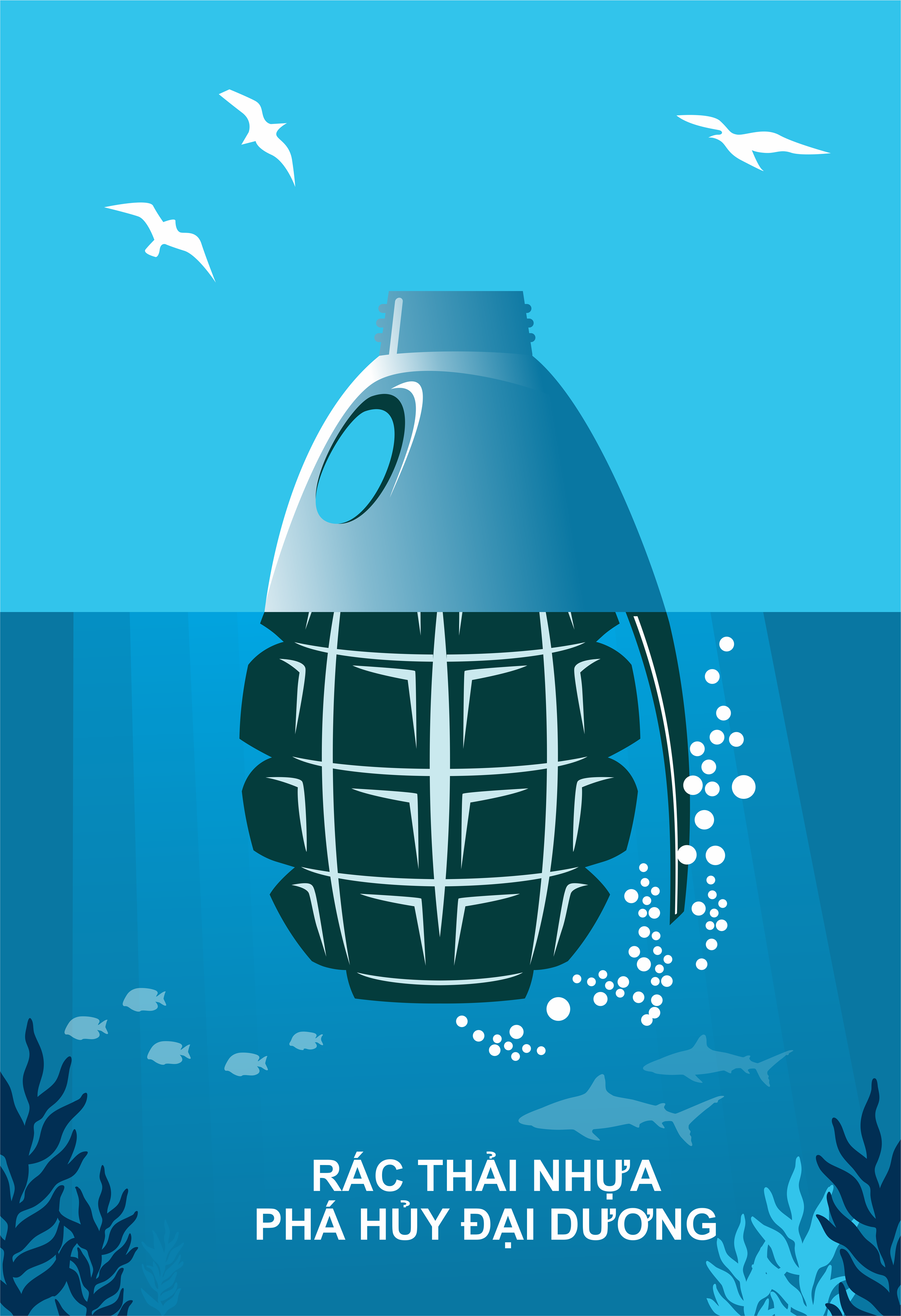 Những bức tranh cổ động gây ám ảnh về rác thải nhựa đại dương - 2