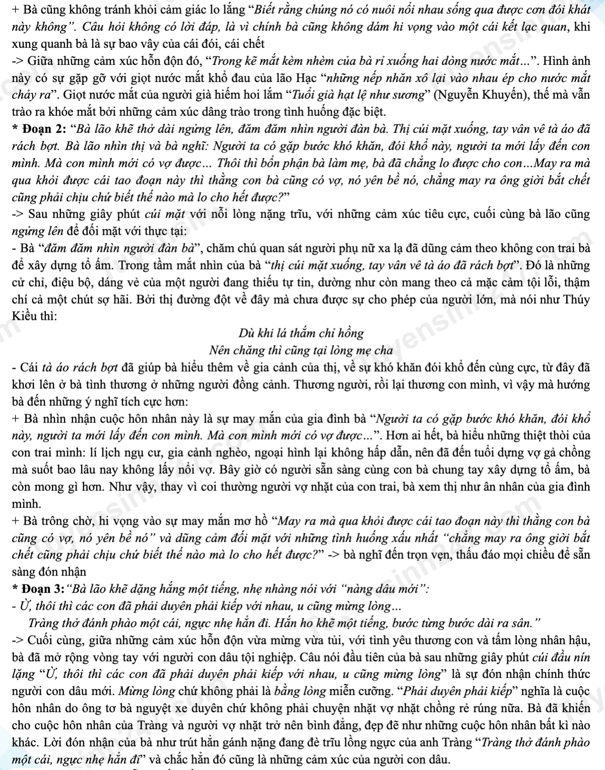 Gợi ý đáp án đề minh hoạ Văn, Sử, Địa, GDCD tốt nghiệp THPT 2022 - 3