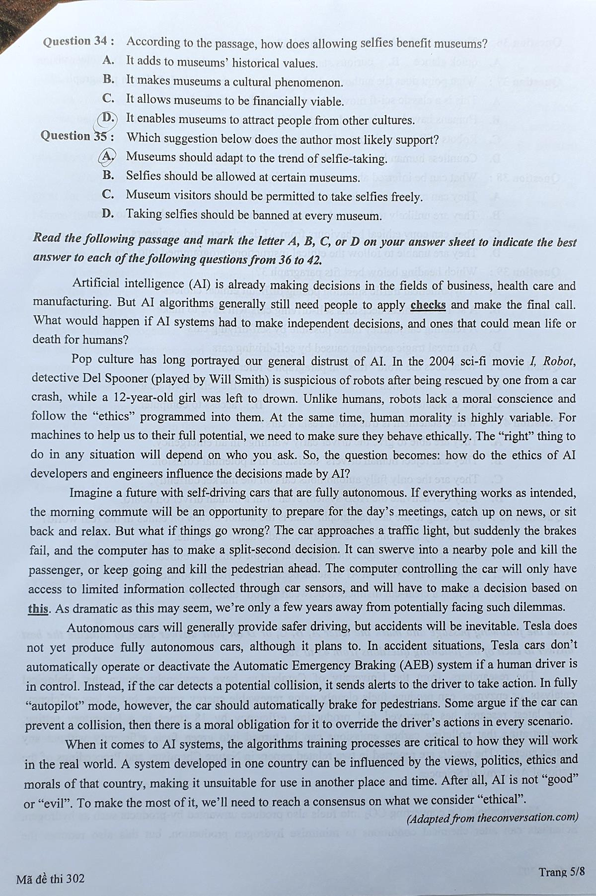 Đề thi đánh giá tư duy của Đại học Bách khoa Hà Nội dài 18 trang - 15