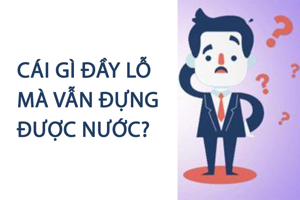 Câu đố cho người thông minh: Cái gì đầy lỗ mà vẫn đựng được nước? - 1