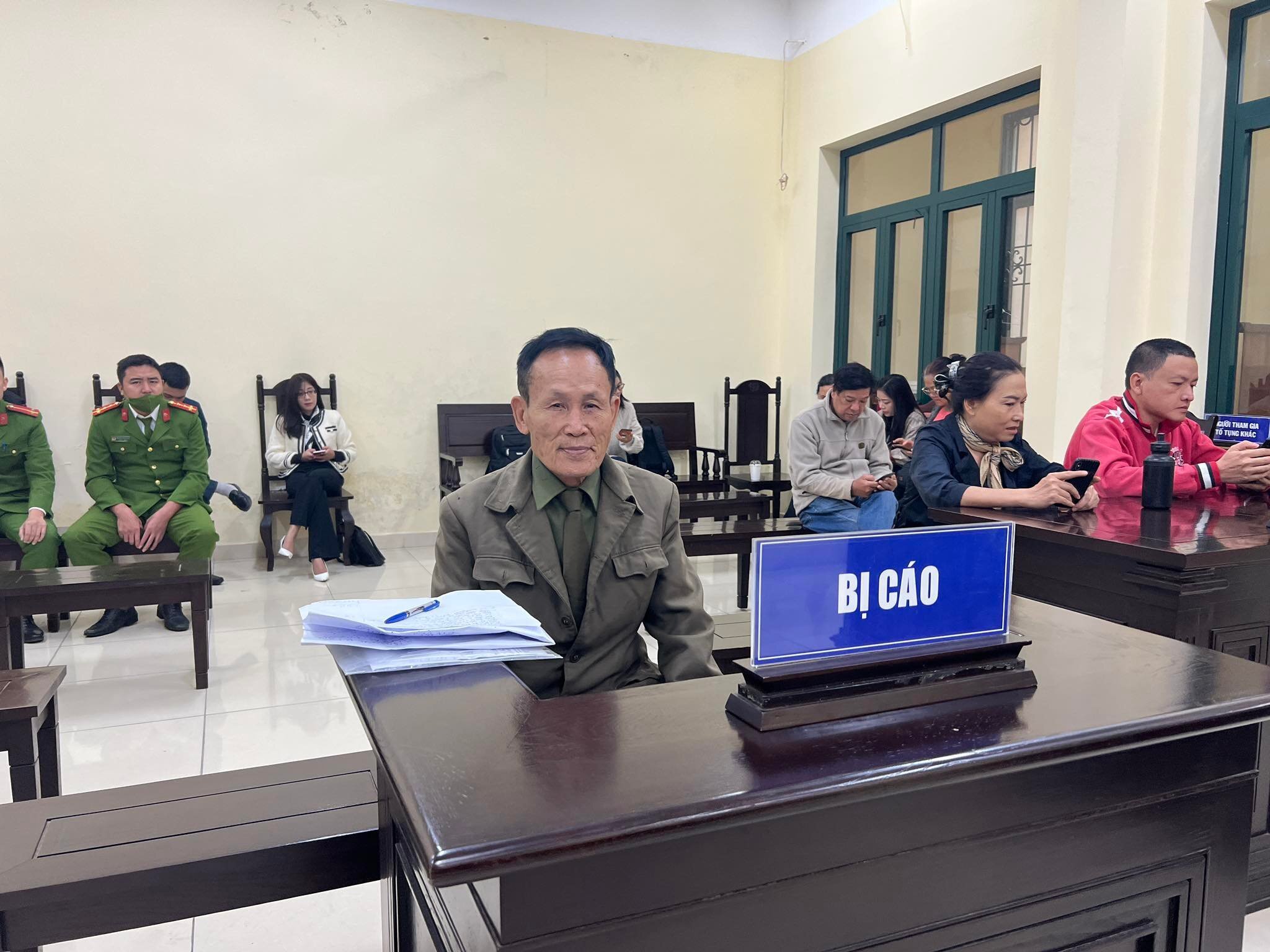 Bị cáo Nguyễn Thế Hiệp tại phiên toà sơ thẩm.