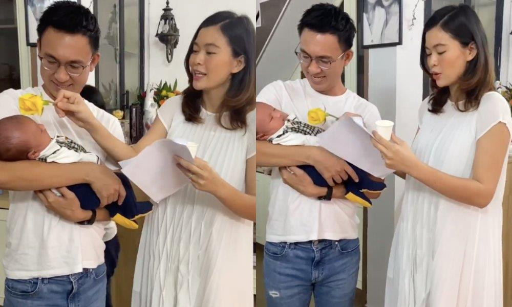 Mâu Thuỷ hé lộ dung mạo ông xã trong dịp đầy tháng con đầu lòng - 1