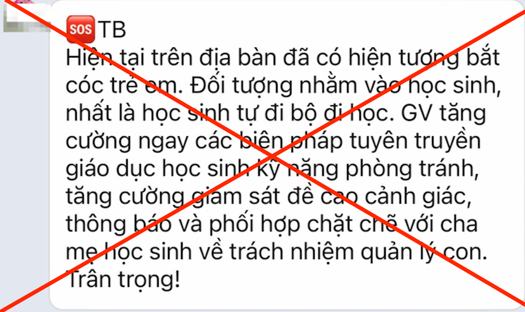 Thông tin 'bắt cóc trẻ em' là thất thiệt, trường học mời công an vào cuộc - 1