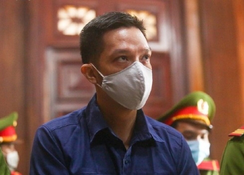 Nguyễn Kim Trung Thái tại phiên tòa sơ thẩm.