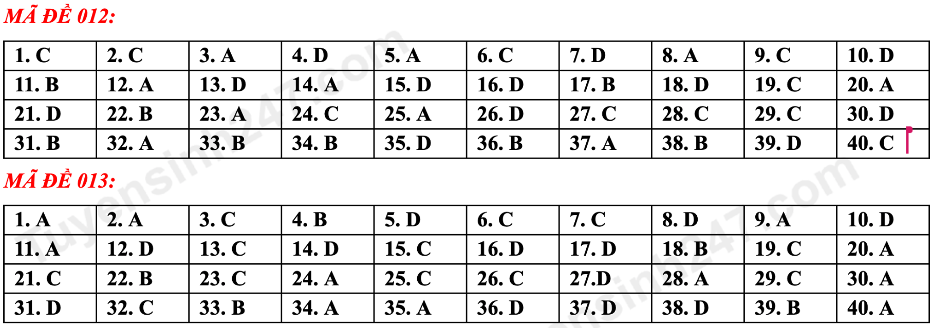Gợi ý đáp án tất cả mã đề thi tuyển sinh lớp 10 môn Anh Hà Nội năm 2023 - 6