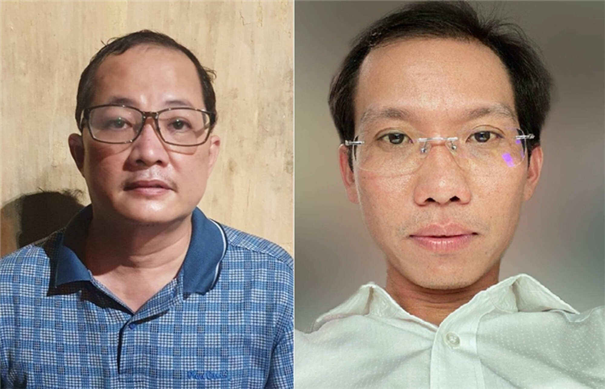 Bị cáo Nguyễn Minh Quân (trái) và Nguyễn Văn Lợi thời điểm bị bắt.