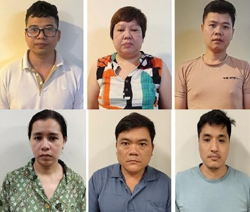 6 trong tổng số 20 đối tượng vừa bị khởi tố liên quan vụ án buôn lậu và trốn thuế xảy ra tại Quảng Trị và Công ty CP đầu tư vàng Phú Quý. (Ảnh: Bộ Công an)