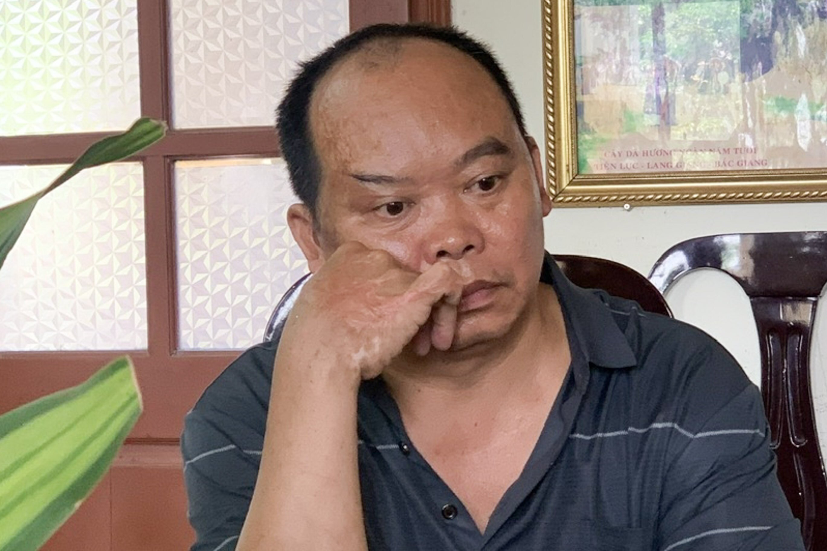 Triệu Quý Phú tại cơ quan điều tra. (Ảnh: CACC)