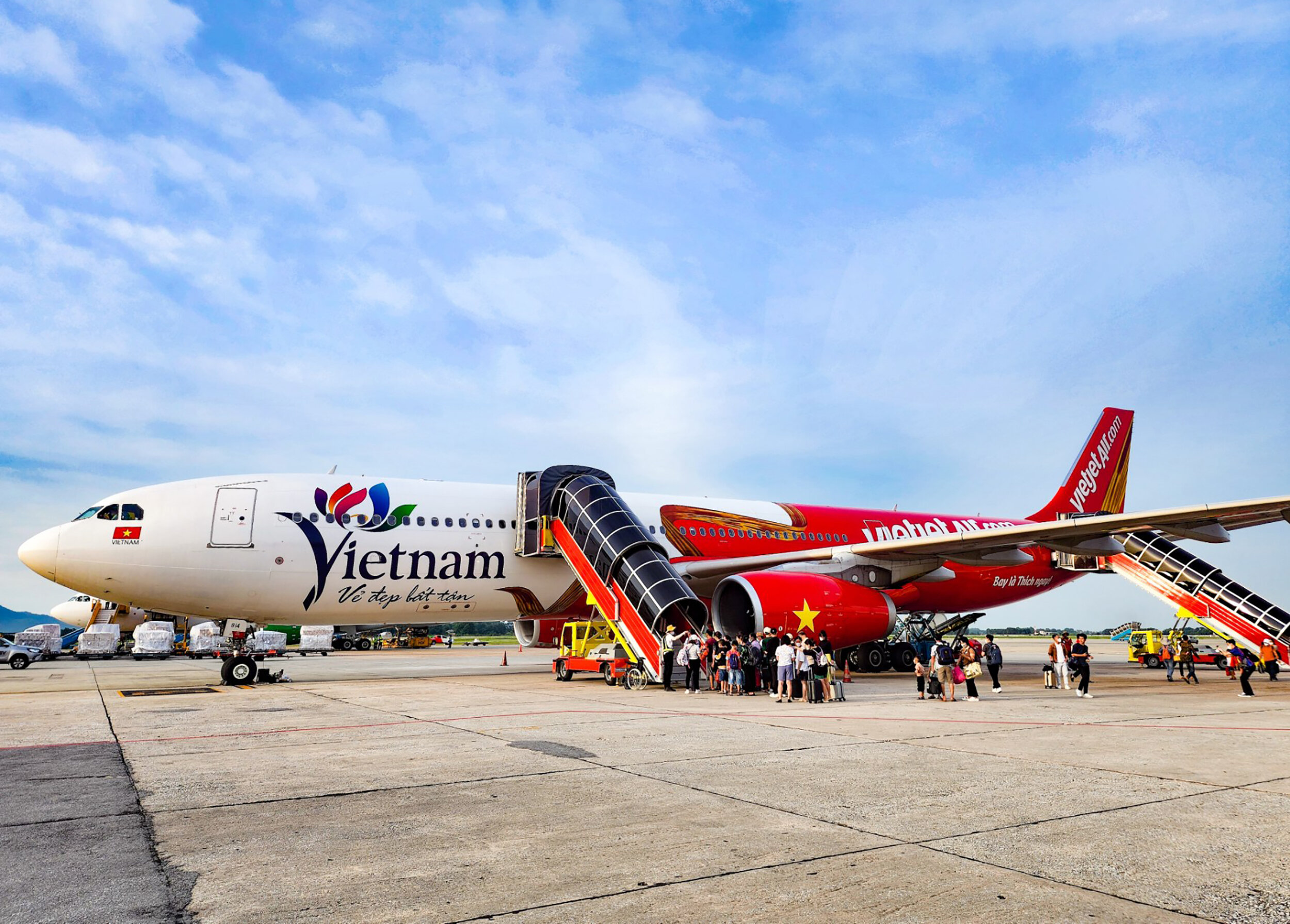 Tàu bay thân rộng A330 mang biểu tượng du lịch Việt Nam đã được Vietjet đưa vào khai thác, đưa thêm nhiều du khách quốc tế đến với Việt Nam hơn. (Ảnh: Q.N)