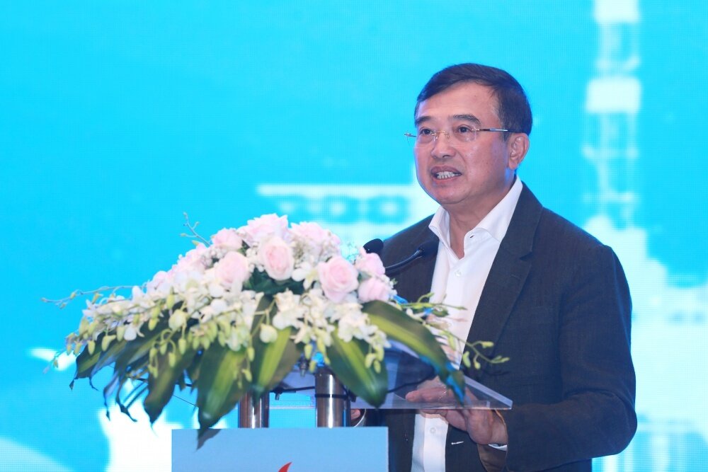 Ông Hoàng Quốc Vượng - Bí thư Đảng ủy, Chủ tịch HĐTV Petro Vietnam phát biểu kết luận hội nghị.