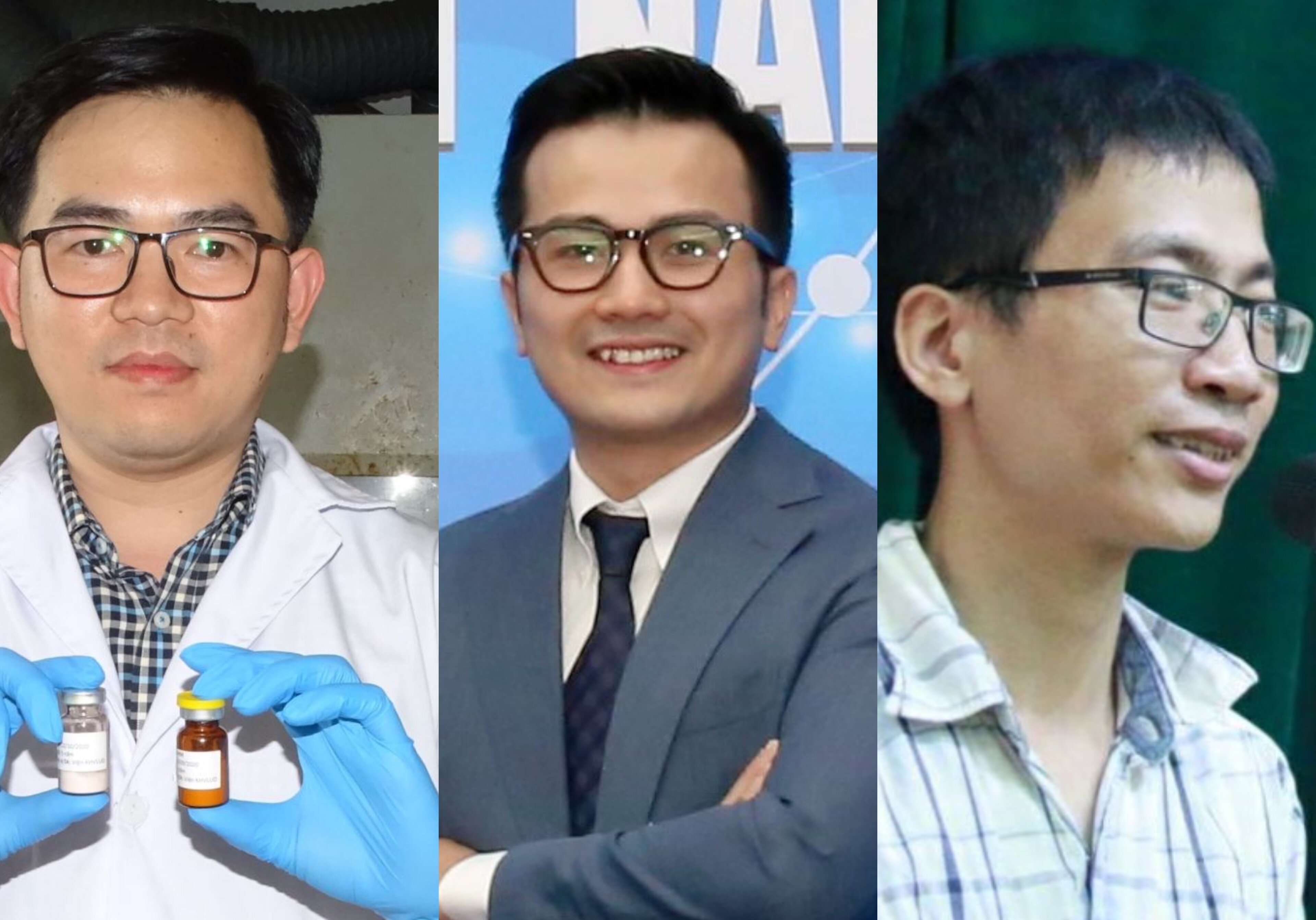 3 ứng viên giáo sư lần lượt từ trái qua phải gồm: Nguyễn Đại Hải, Trần Xuân Bách và Đoàn Thái Sơn.