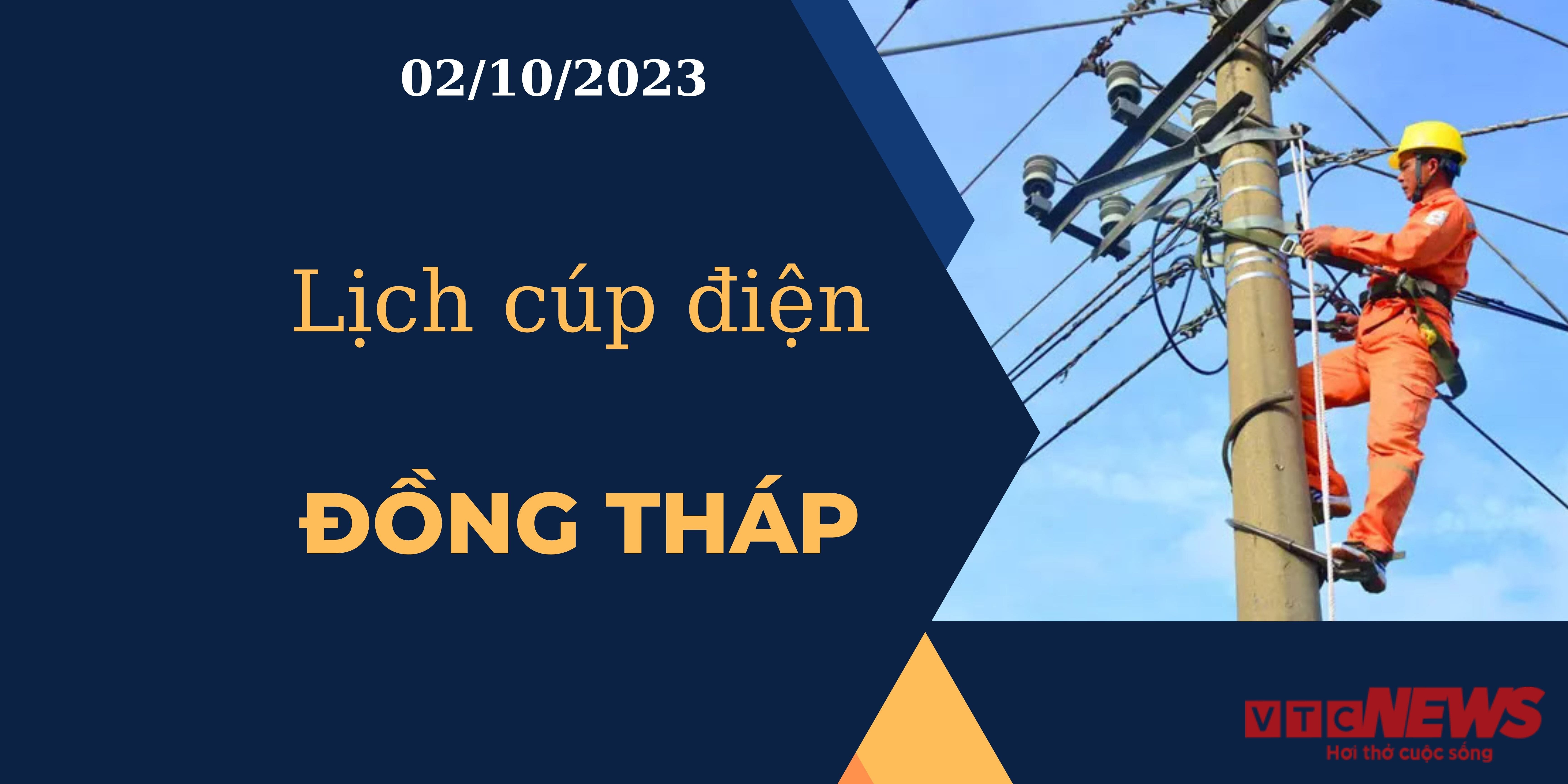 Lịch cúp điện Đồng Tháp ngày 02/10/2023