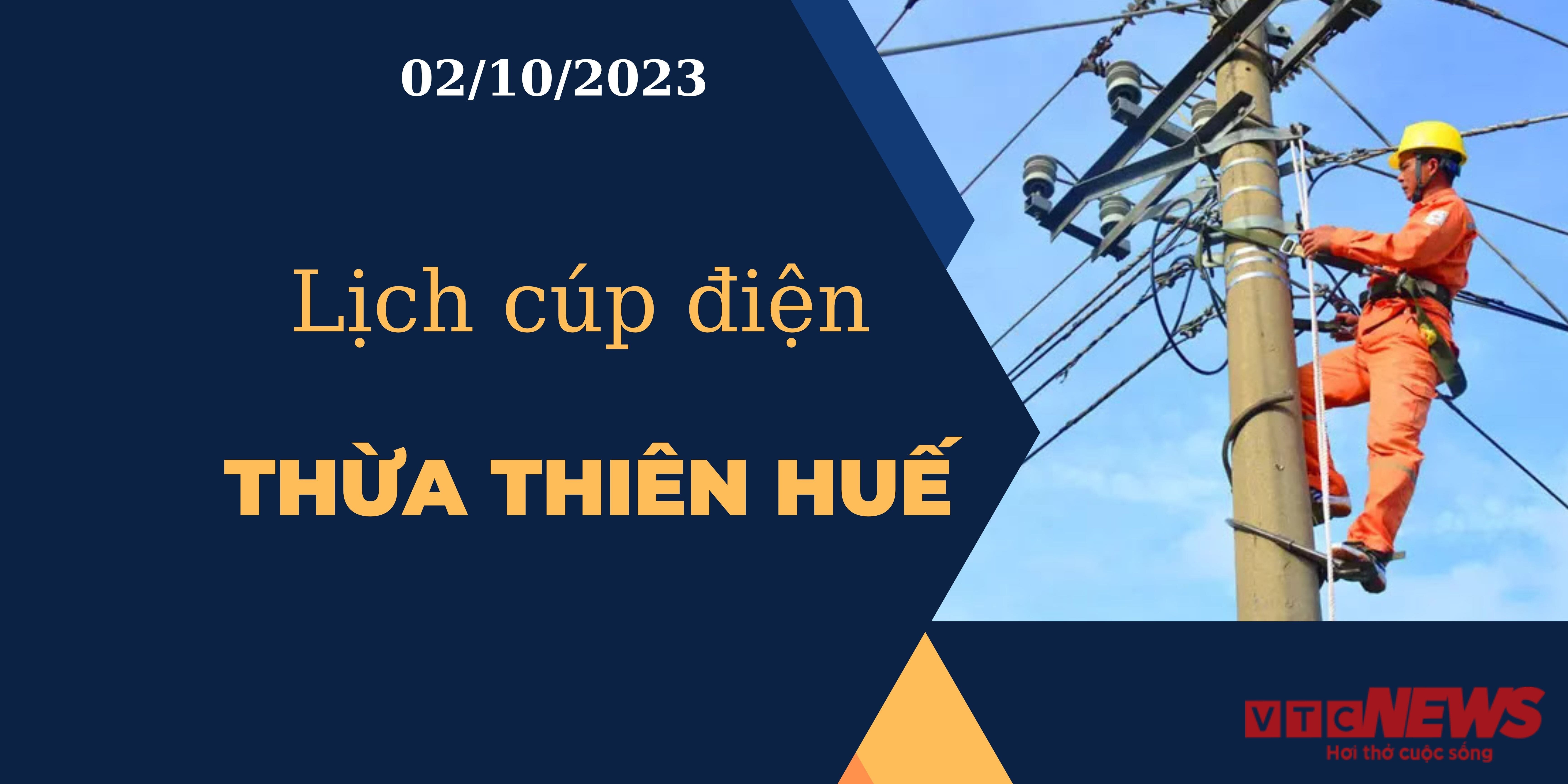 Lịch cúp điện Thừa Thiên Huế ngày 02/10/2023
