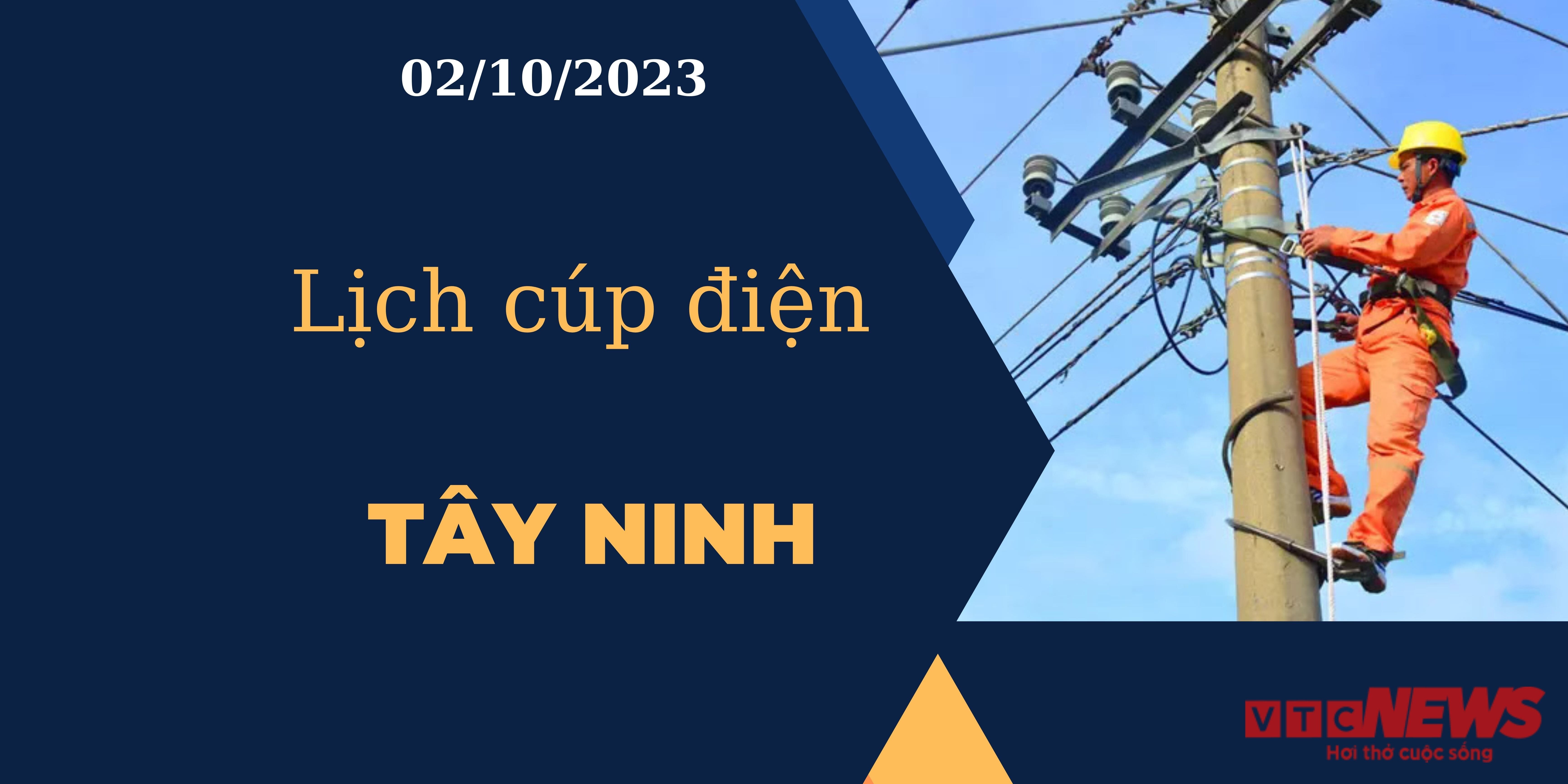 Lịch cúp điện Tây Ninh ngày 02/10/2023.