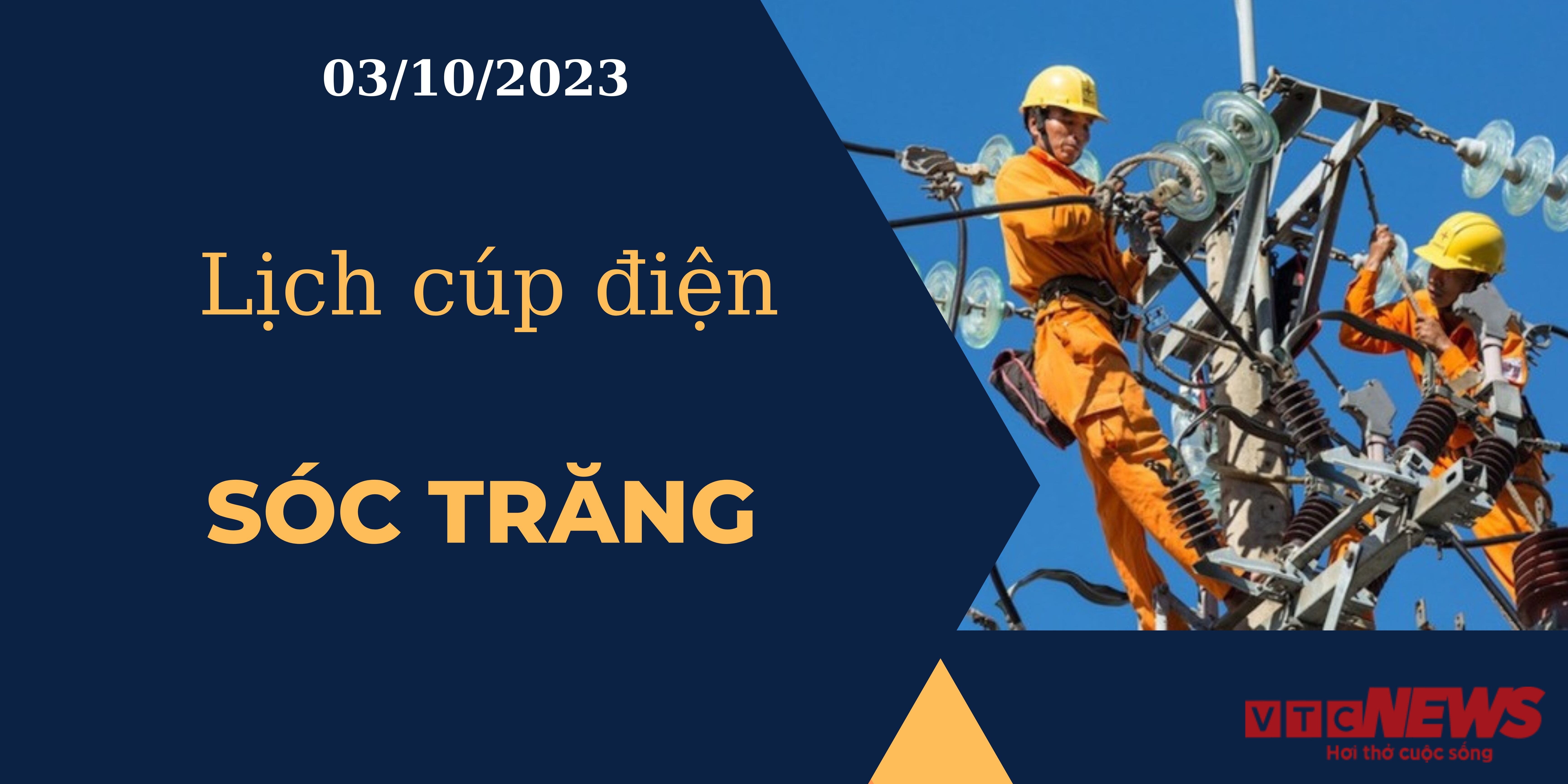 Lịch cúp điện Sóc Trăng ngày 03/10/2023