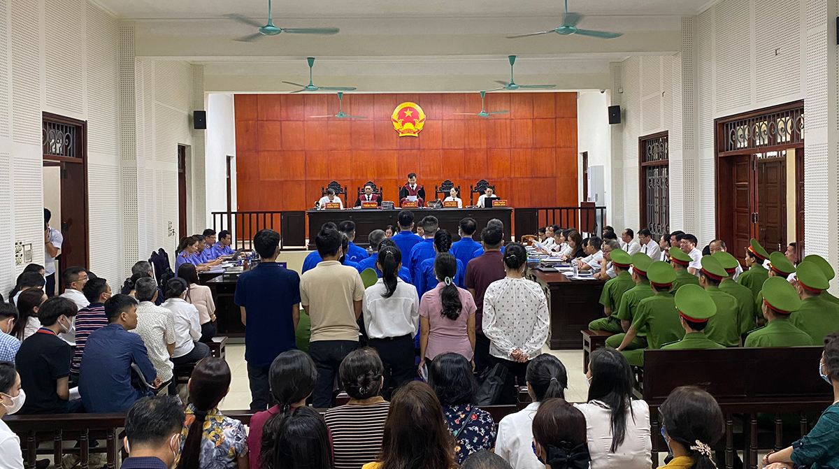 Chủ tọa phiên tòa là thẩm phán Tạ Duy Ước. (Ảnh: C.K)