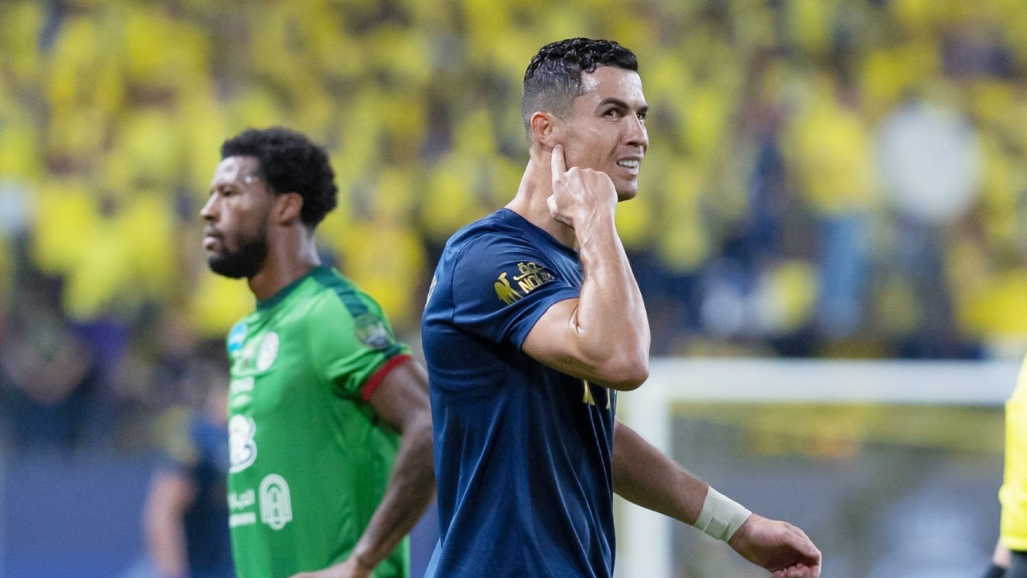 Ronaldo không ghi bàn nhưng Al Nassr vẫn thắng. (Ảnh: Getty Images)