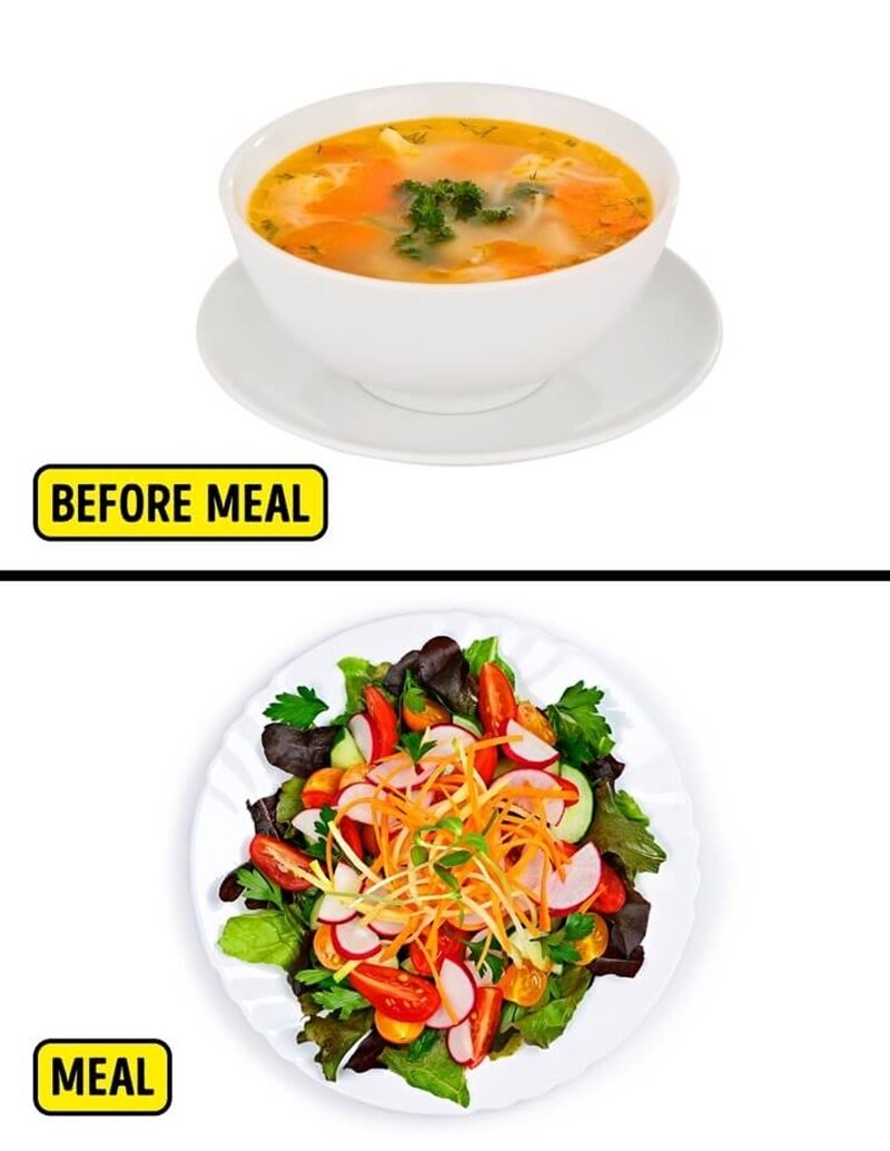 Việc ăn một bát súp rau củ nóng trước mỗi bữa ăn hóa ra mang lại nhiều lợi ích cho quá trình giảm cân. (Ảnh: Brightside)