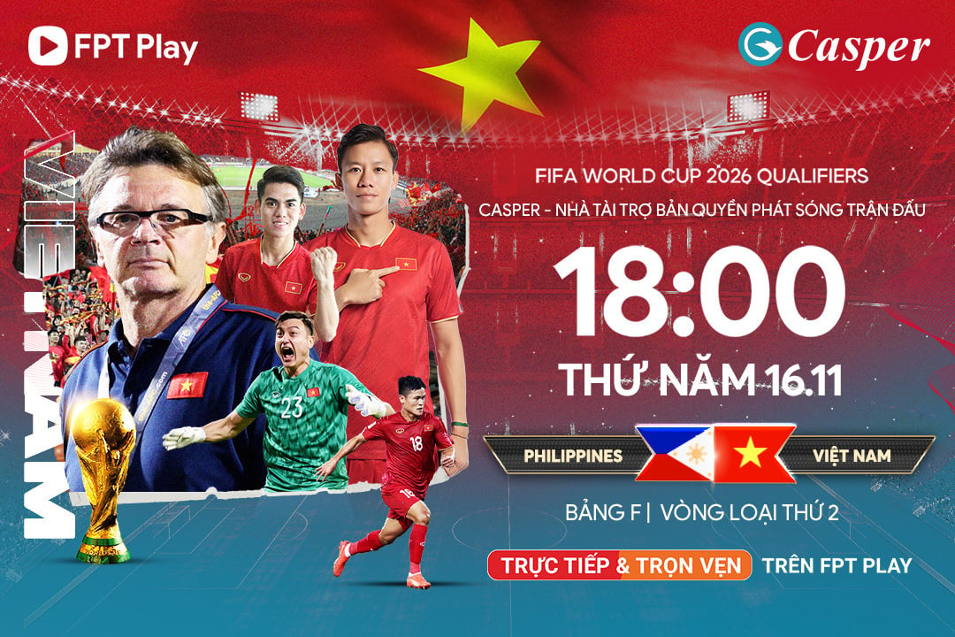 Trận đấu Việt Nam vs Philippines được phát sóng trên FPT Play.