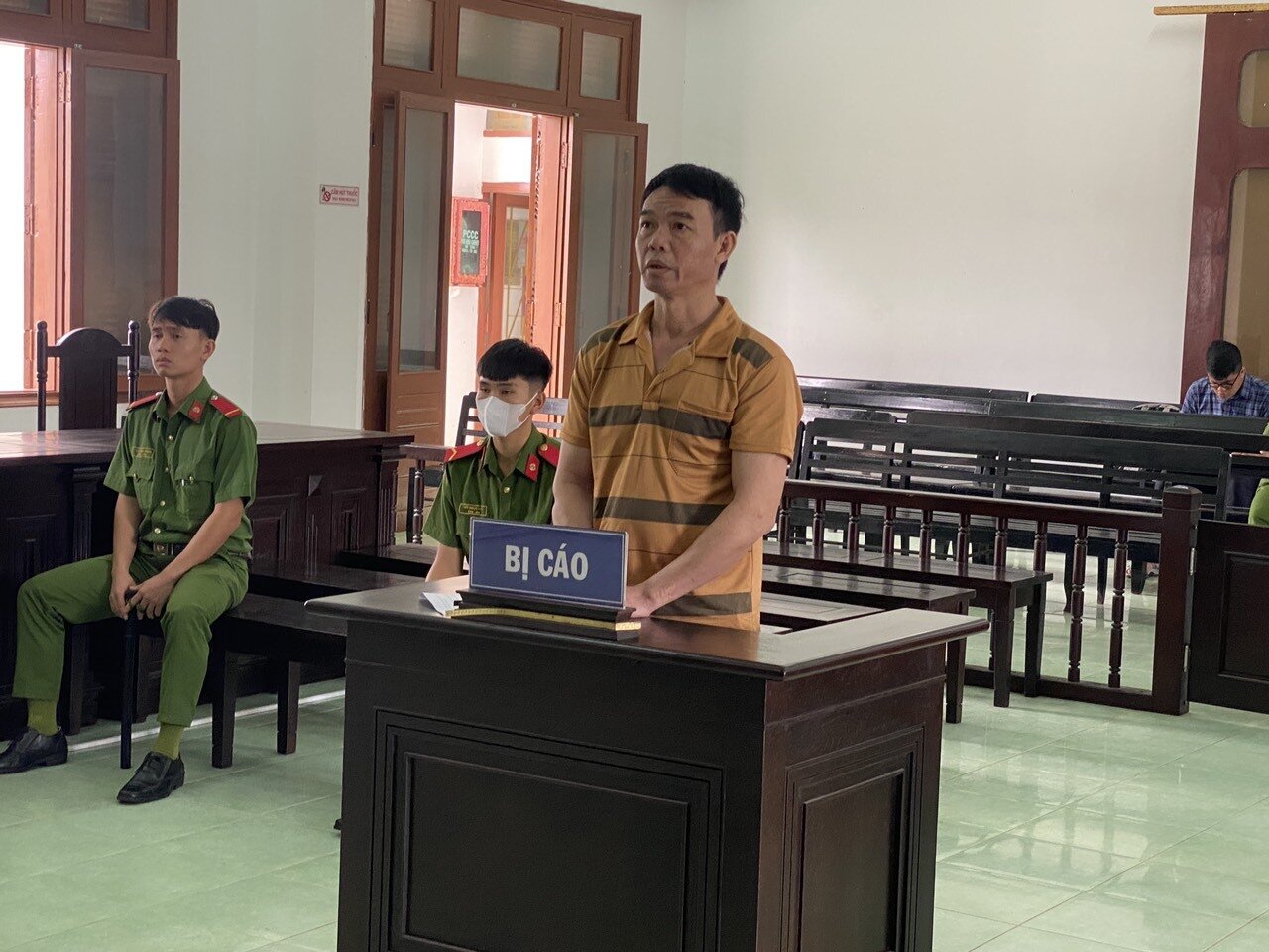 Nguyễn Văn Hùng tại phiên xử sáng nay.