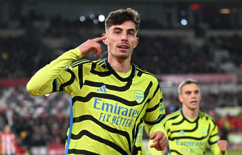 Kai Havertz ghi bàn cho Arsenal.