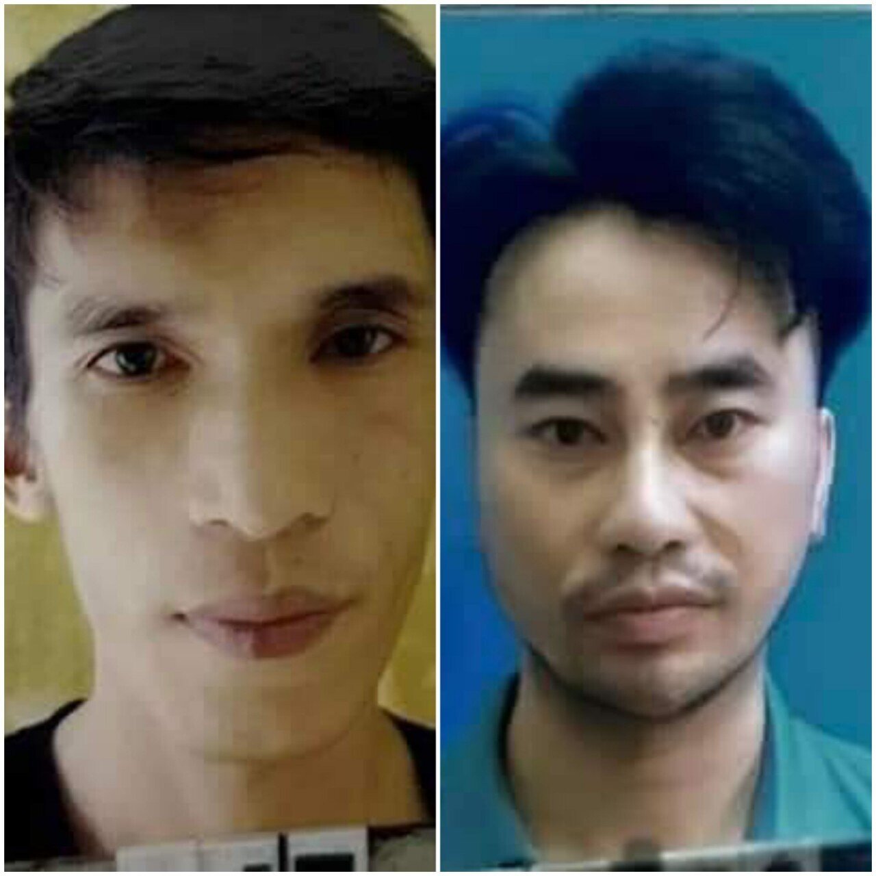 2 phạm nhân trốn khỏi trại giam Xuân Hà. (Ảnh: C.A)