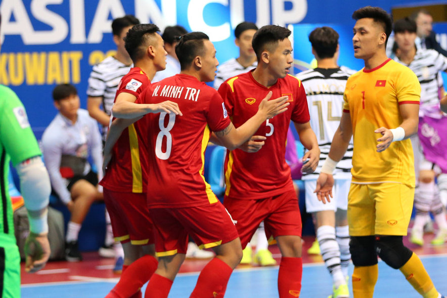 Đội tuyển futsal Việt Nam nằm cùng bảng với Thái Lan. (Ảnh: VFF)