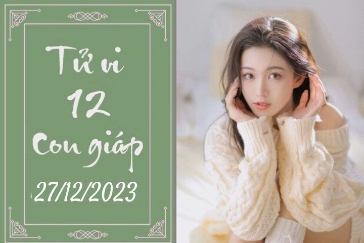 Tử vi vui 12 con giáp hôm nay ngày 27/12/2023: Tý chăm chỉ, Mùi nổi nóng (Ảnh minh họa).